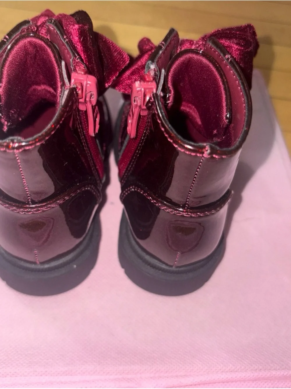 Cat & Jack shiny burgundy